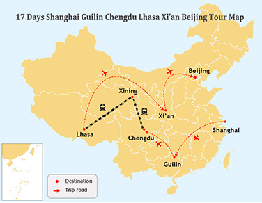 17 Days Oriental Cultural Exploration and Tibet Tour