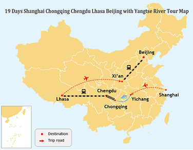 19 Days China and Tibet Highlights Tour with Yangtze River Cruise