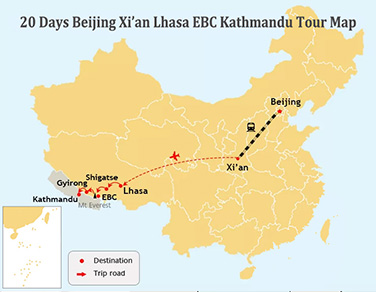 20 Days Beijing, Xi’an, Tibet, Kathmandu Tour