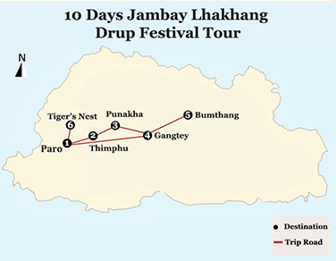 10 Days Jambay Lhakhang Drup Festival Tour