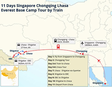 11-Days-Singapore-Chongqing-Lhasa-Everest-Base-Camp-Tour-by-Train