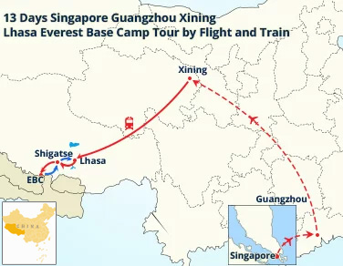 13-Days-Singapore-Guangzhou-Xining-Lhasa-Everest-Base-Camp-Tour-by-Flight-and-Train