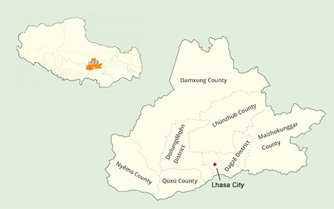 Where is Lhasa: how can I find the holy Lhasa City on map and get there?