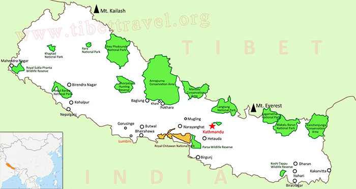 Map Of Nepal With Kathmandu - Callie Veronike