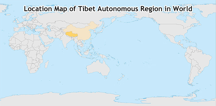 map of tibet in the world