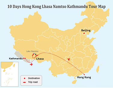 10-Day Hong Kong Lhasa Namtso Lake and Kathmandu Tour by Flight