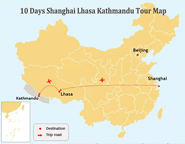 10 Day Shanghai Lhasa Kathmandu Tour