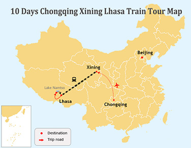10 Days Chongqing Xining Tibet Train Tour