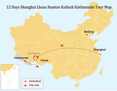 12-Day Shanghai Lhasa Kathmandu Epic Tour by Flight