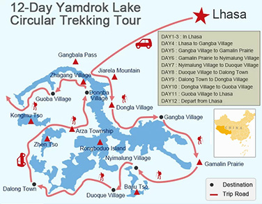 12-Day Yamdrok Lake Circular Trekking Tour