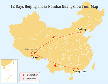 12 Days Beijing Lhasa Namtso Guangzhou Flight Tour