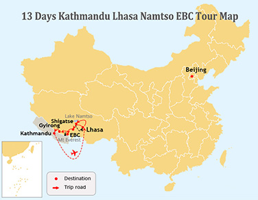 13 Days Epic Adventure from Kathmandu to Lhasa Namtso and Everest