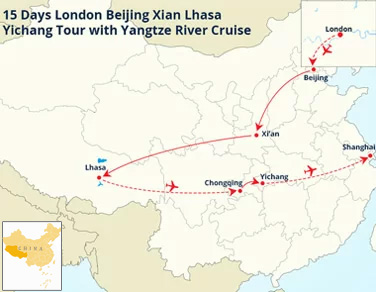 15 Days London Beijing Xian Lhasa Chongqing Yichang Tour with Yangtze River Cruise