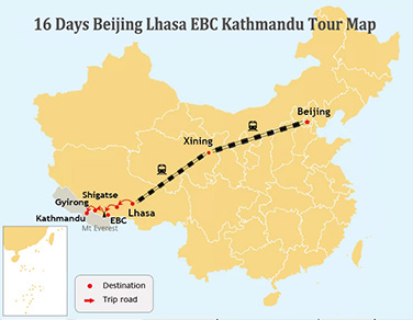 16 Day Beijing Lhasa EBC Kathmandu Tour