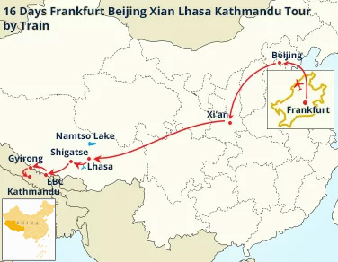 16 Days Frankfurt Beijing Xian Lhasa Kathmandu Tour by Train