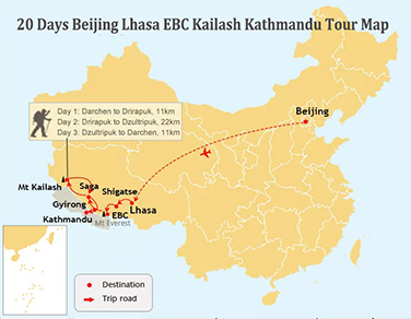 20 Day Beijing Lhasa EBC Kailash Kathmandu Tour