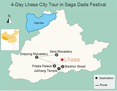4-Day Lhasa City Tour in Saga Dawa Festival