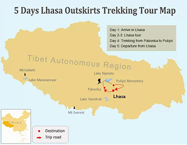 5 Days Lhasa Outskirts Trekking Tour