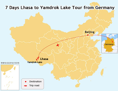 7 Days Lhasa to Yamdrok Lake Tour from Germany