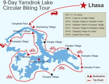 9-Day Yamdrok Lake Circular Biking Tour