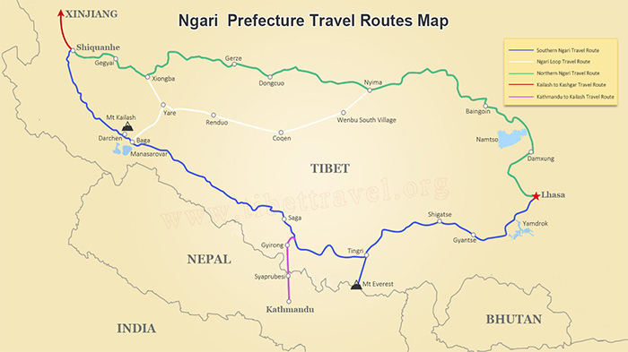 map of ngari road