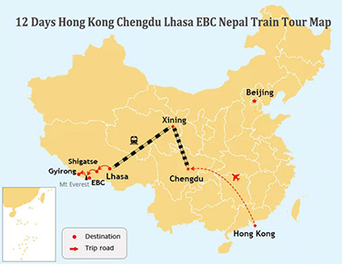 12 Days Tibet Nepal Tour from Hong Kong