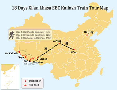18 Days Xi’an to Lhasa and EBC and Mount Kailash Tour