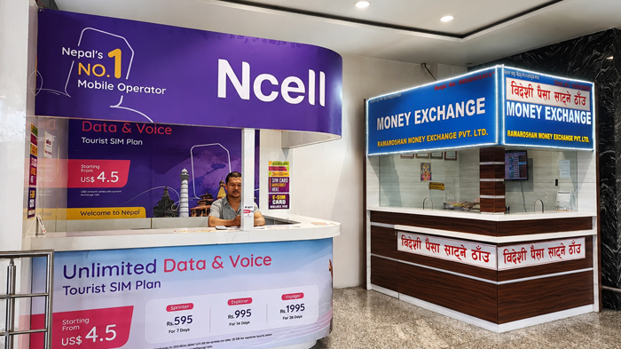 Money Exchange Counter at Nepal Airport