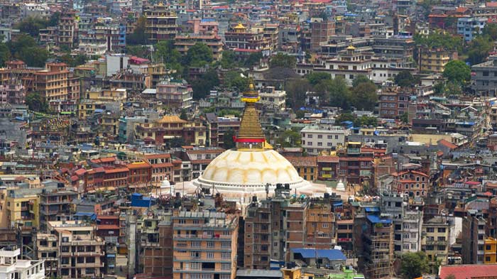 Boudhanath was barely affected by the earthquake.