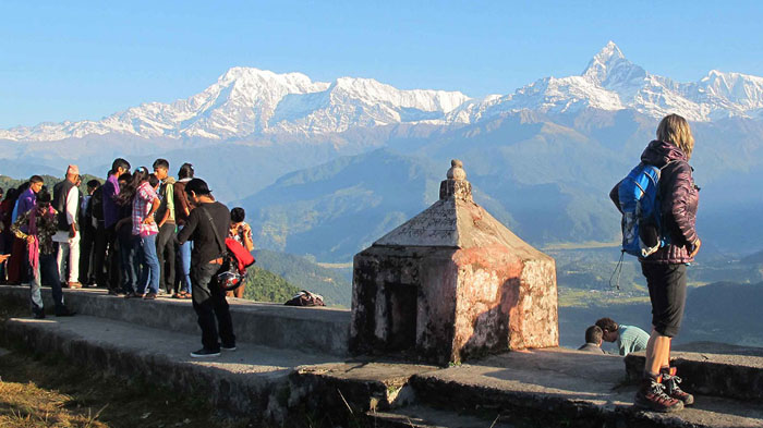 Enjoying thebreathtaking view of Himalayans during Annapurna trek