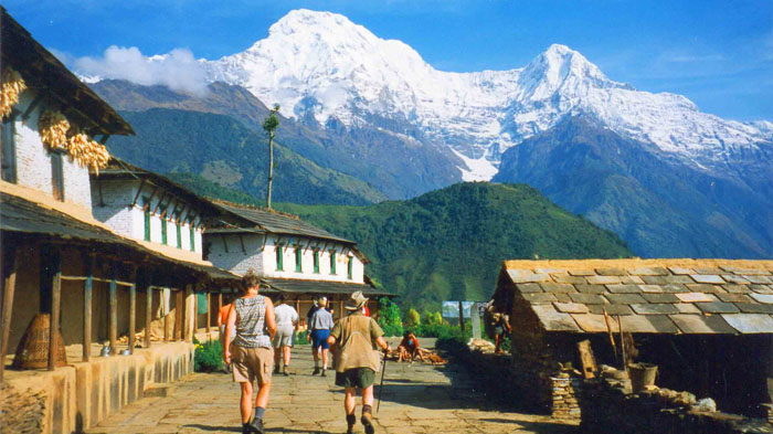 Views of the Himalayas in Nagarkot