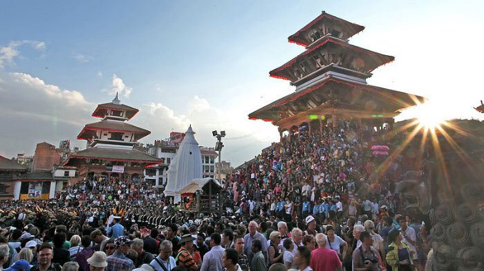 Opening ceremony of Indra Jatra