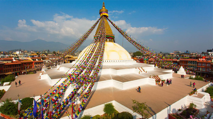Boudhanath Stupa, the world's largest spherical pagoda