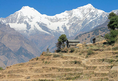 Ganesh-Himal view along Langtang Valley trek route