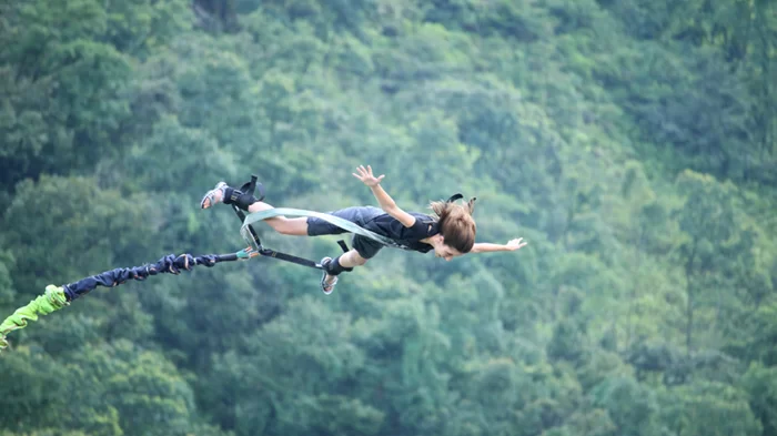 bungee jump in Pokhara