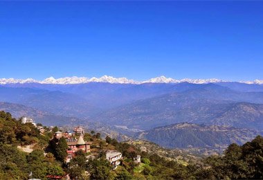 In clear weather the Himalaya range can be seen in Nagarkot.