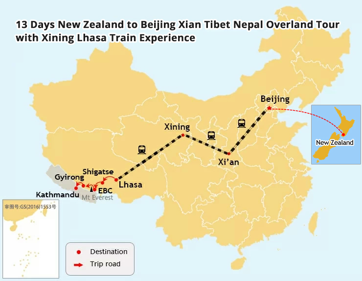 13 Days New Zealand Beijing Xian Tibet Nepal Overland Tour with Tibet ...