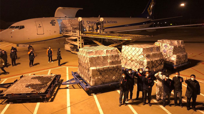 Airport flow of medical supplies from home