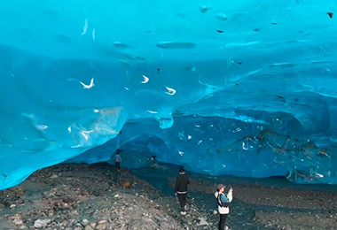 Enjoy the breath-taking Blue Ice Cave.