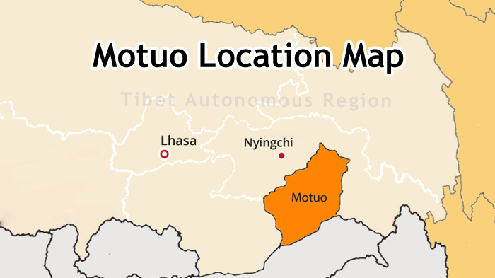 Motuo Location Map