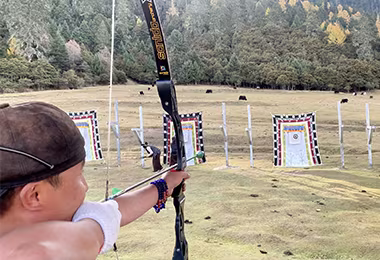 Experience the thrill of archery with our expert local Tibetan guides.