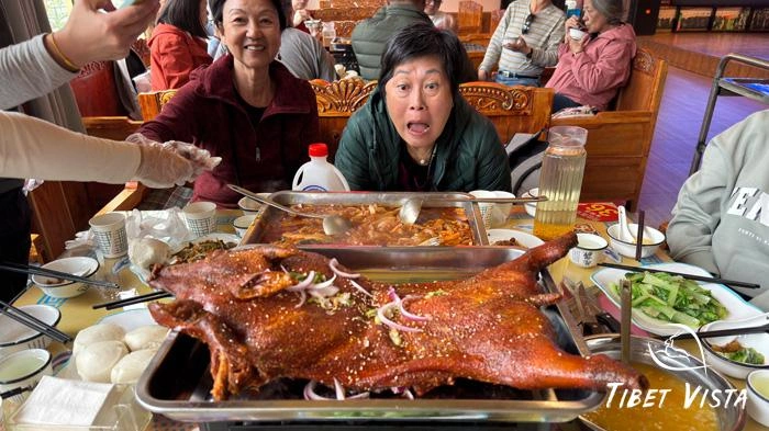 Our guests taste renowned Tibetan Fragrant Pig
