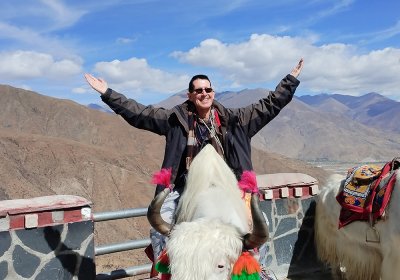 Traveler photo: Taking pictures with the decorated Tibetan yaks is a memorable experience during your journey through Tibet. (April 2026)	