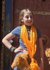 Traveler photo: Our cute little tourists in Hada, the scarf given to tourists to show respect and hospitality. (April 2025)