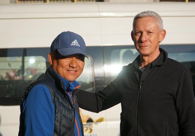 Traveler photo: Our tour guide takes a friendly photo with our guests. (April 2025)