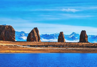 Traveler photo: The stunning view of lake Namtso from North bank, one of the three holy lakes in Tibet. (April 2026)	