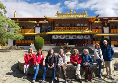 Traveler photo: Group photo at Norbulingka, the most popular park among the local Tibetans. (April 2026)	