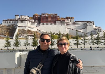 Traveler photo: Our beloved guests take photos in front of the Potala Palace, the most iconic landmark of Tibet. (April 2026)	