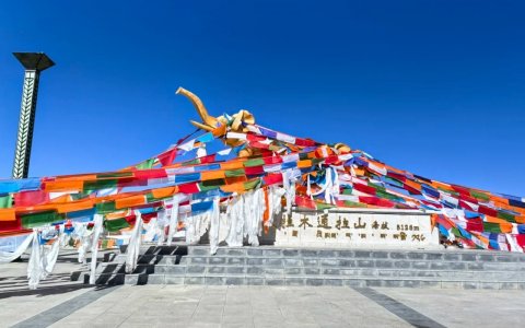 Traveler photo: Prayer flags ripple in the wind—blue, white, red, green, yellow—each color a blessing for passersby. (April 2026)