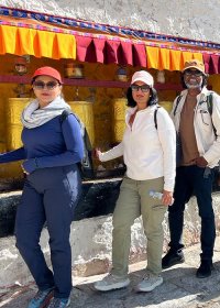 Traveler photo: Our guests prayed through prayer wheels in temples in Lhasa. (April 2025)
